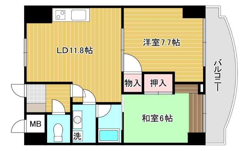 サンビレッジ段原の間取り