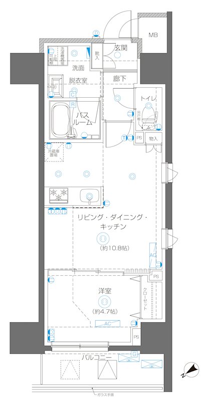 アルファレジデンシア南千住の間取り写真