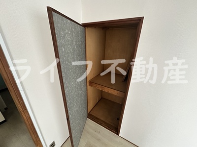 収納　たっぷりとした収納スペースです