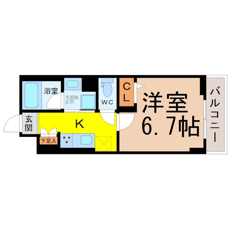 アスピラシオン尾頭橋の間取り写真
