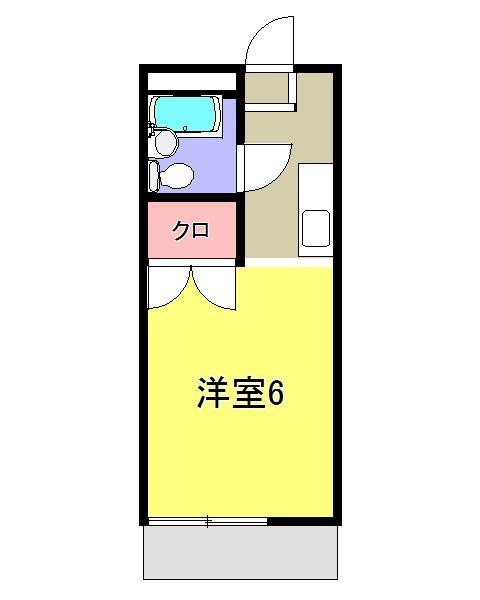 ＪＲ青梅線 小作駅 徒歩25分 3階建 築39年の間取り写真