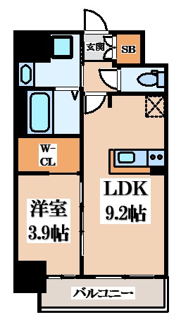 エステムコート大阪オリエンスの間取り写真