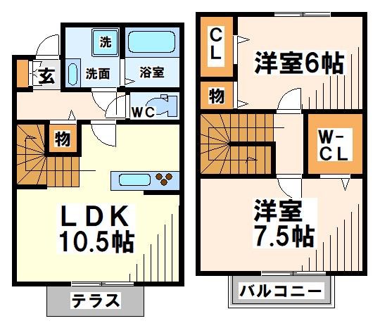 京王線 武蔵野台駅 徒歩16分 2階建 築14年の間取り写真