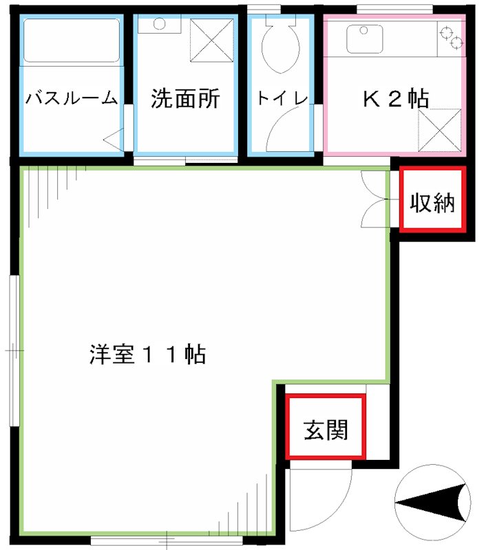 ＪＲ中央線 武蔵境駅 徒歩5分 2階建 築22年の間取り写真
