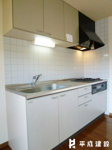 キッチン　3口ガスシステムキッチン