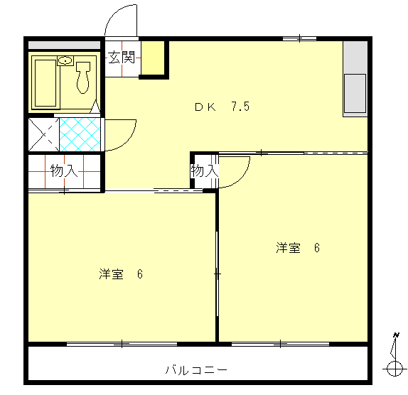 新町ロイヤルパレスの間取り