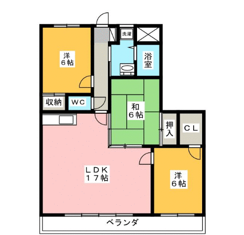 前橋市元総社町のマンションの間取り