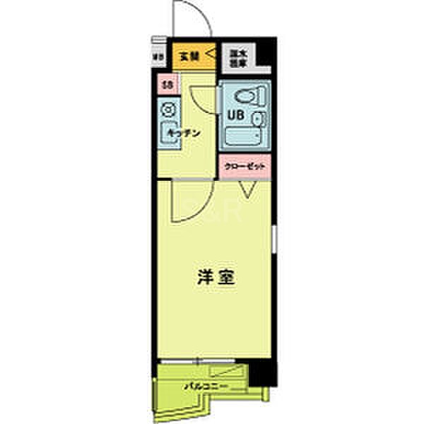 福岡市中央区荒戸のマンションの間取り