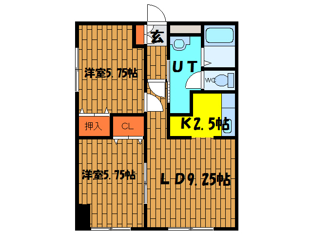 【函館市花園町のマンションの間取り】