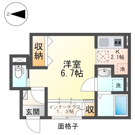 清須市下河原のアパートの間取り