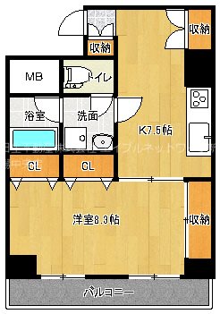 BUENA西堀前通一番町の間取り