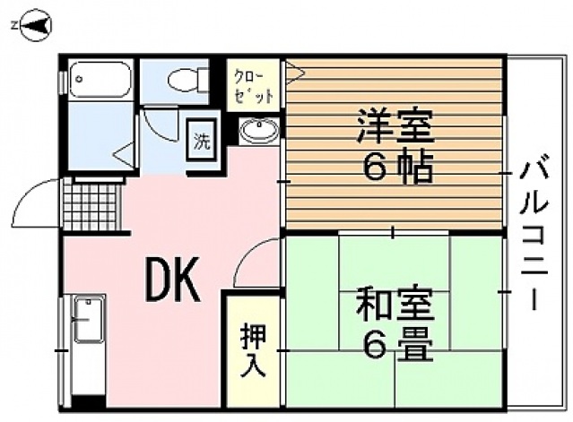 下野市文教のアパートの間取り