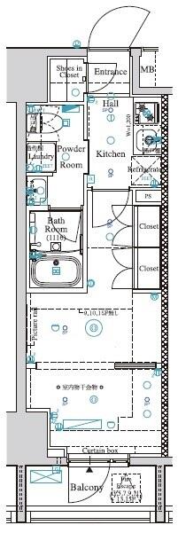 北区王子本町のマンションの間取り