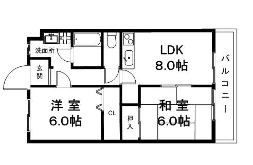 東近江市沖野のマンションの間取り