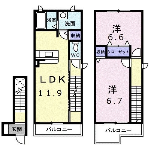 ウエストヴィレッジの間取り