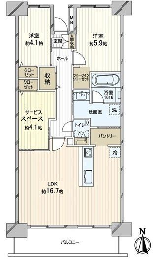 サンシティＡ棟の間取り