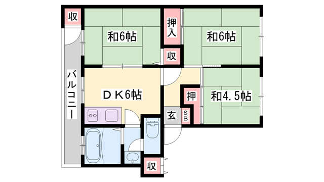 コーポはりま７号館の間取り