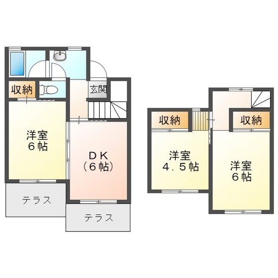 ビレッジハウス笹川４６号棟の間取り