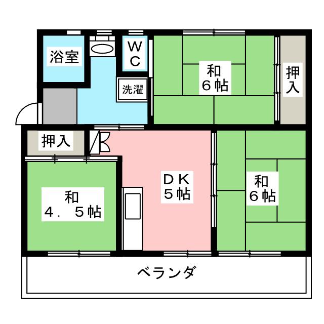 ビレッジハウス本巣　２号棟の間取り