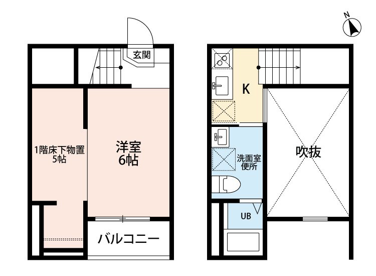 名古屋市熱田区千年のアパートの間取り