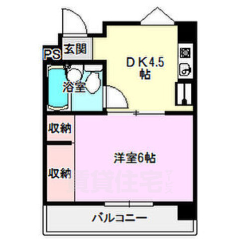 名古屋市瑞穂区松園町のマンションの間取り