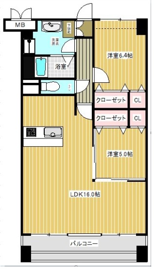 鎌ケ谷市新鎌ケ谷のマンションの間取り