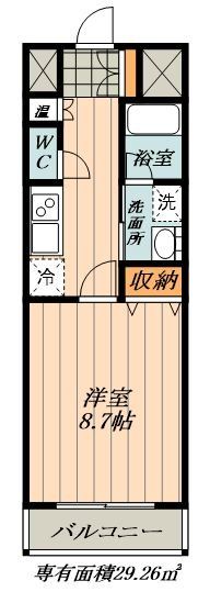 岐阜市神田町のマンションの間取り