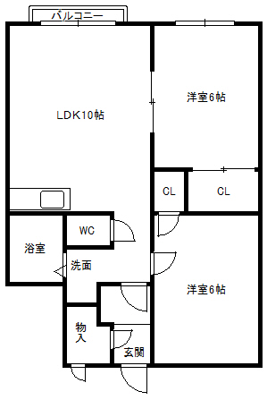 アスター山鼻の間取り