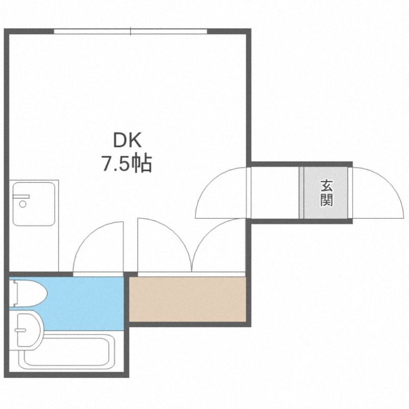 札幌市南区澄川一条のアパートの間取り