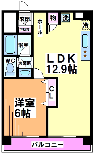 世田谷区松原のマンションの間取り