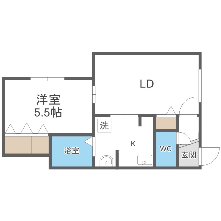 ゼスティ医大前の間取り