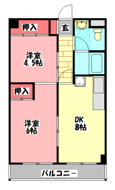 メリッサ錦の間取り