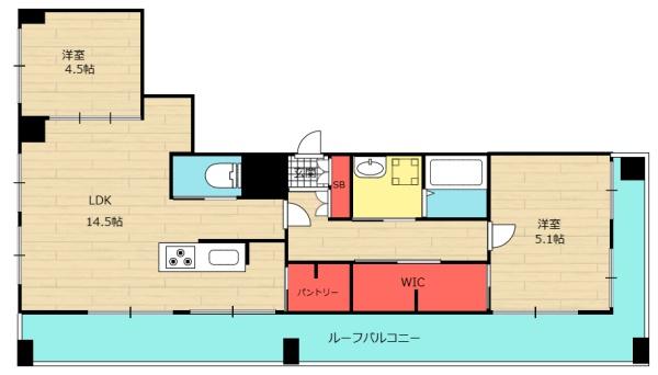 メゾンドール高麗橋の間取り