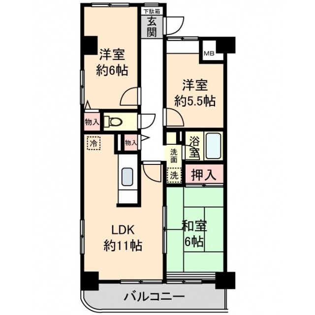 シャトー上清戸の間取り