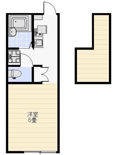 川越市志多町のアパートの間取り