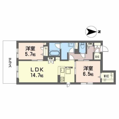 シャーメゾン　レアレア　アロハの間取り