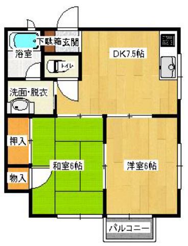 アバンダント　酒田市みずほ２丁目の間取り