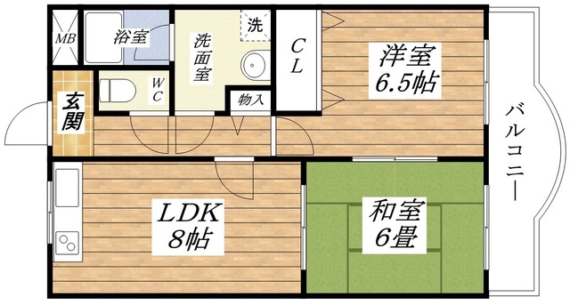 ドミール長原の間取り