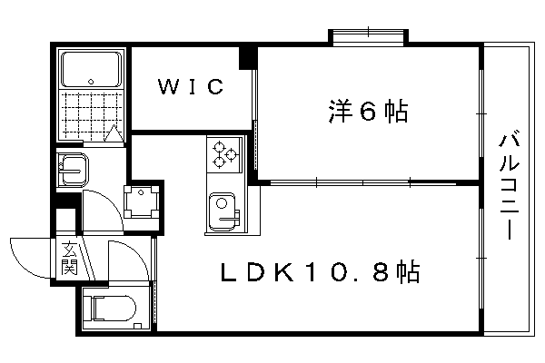 京都市右京区鳴滝音戸山町のマンションの間取り