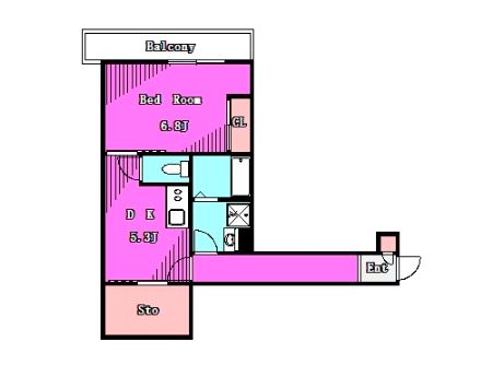 【豊島区雑司が谷のアパートの間取り】