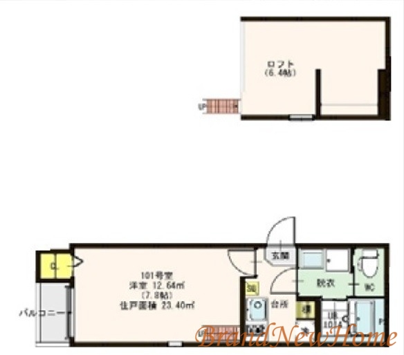 【堺市堺区戎之町東のアパートの間取り】