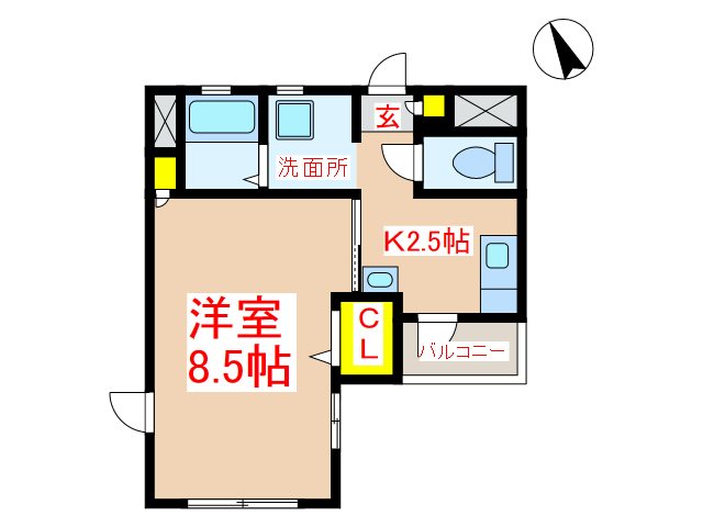 霧島市国分広瀬のマンションの間取り