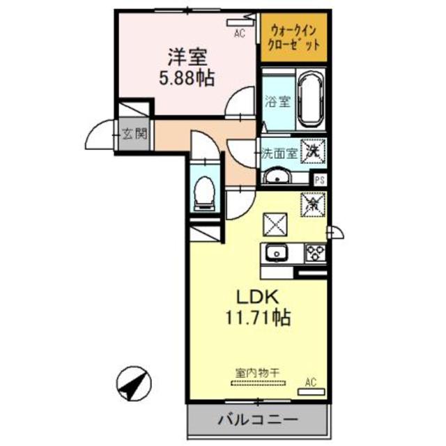 【堺市堺区永代町のアパートの間取り】