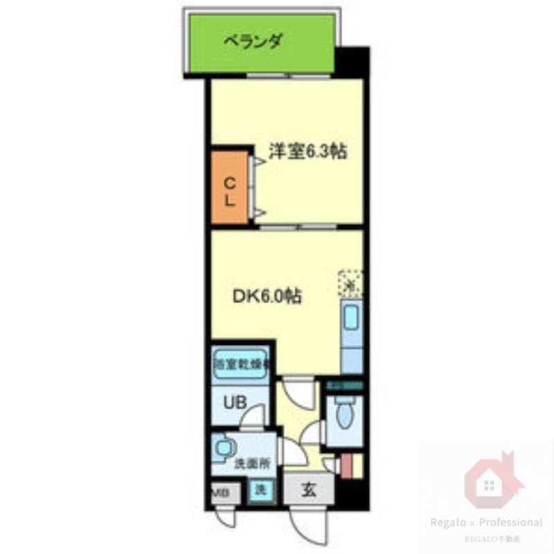 【大阪市東住吉区矢田のマンションの間取り】