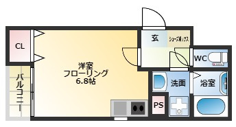 筑紫野市二日市北のアパートの間取り