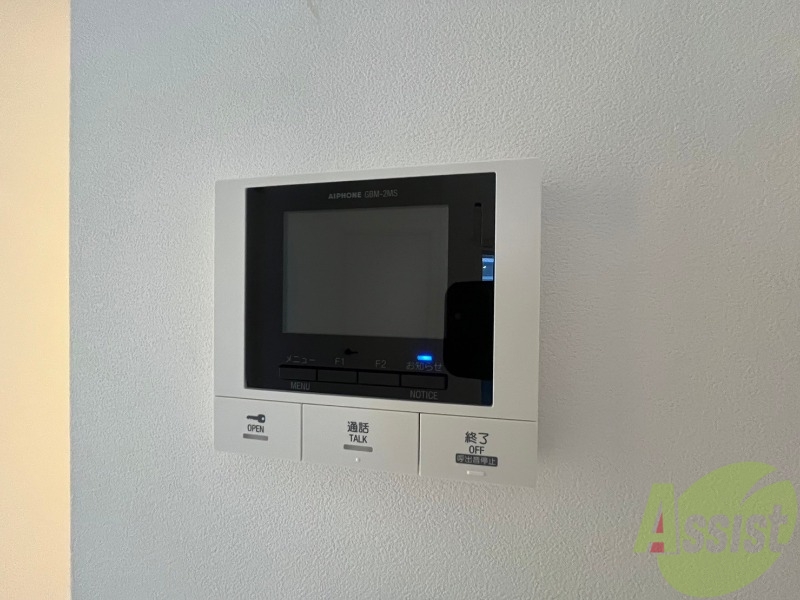 セキュリティ　インターホンです。来客者を確認できるので安心！