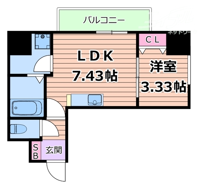 地下鉄御堂筋線 中津駅 徒歩4分 12階建 築1年の間取り写真