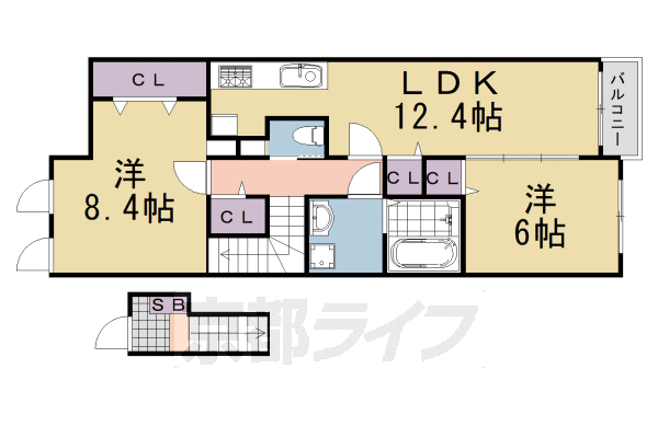 ＪＲ山陰本線 千代川駅 徒歩5分 2階建 築12年の間取り写真