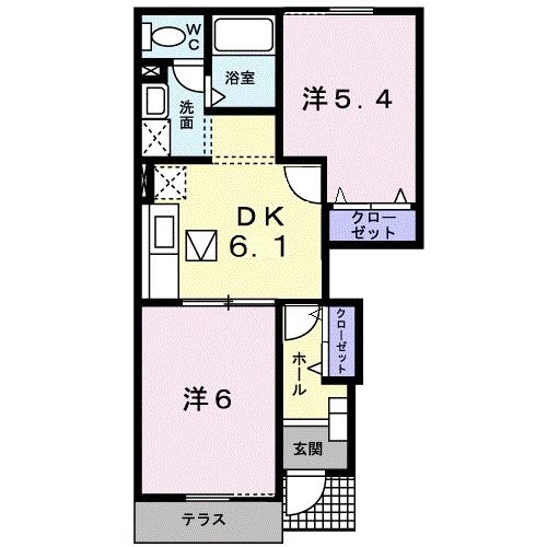 ＪＲ信越本線 北長岡駅 徒歩107分 2階建 築26年の間取り写真