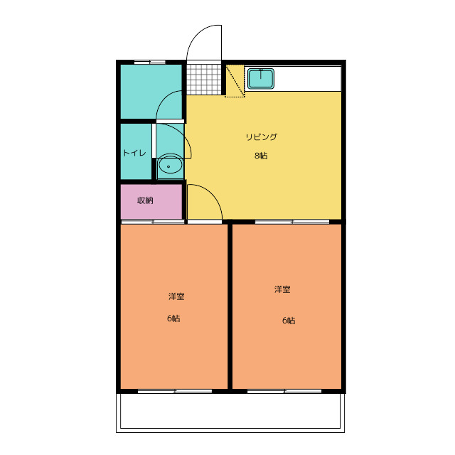 山吹マンションの間取り